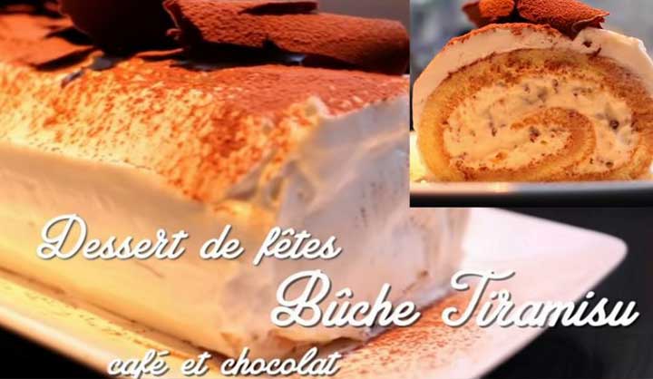 Bûche tiramisu de Noël