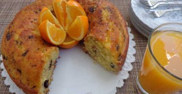 Cake à l’orange moelleux aux pépites de chocolat