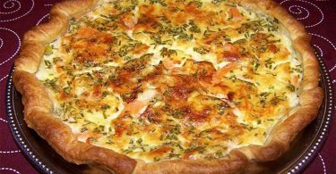 Quiche crémeuse au saumon fumé facile