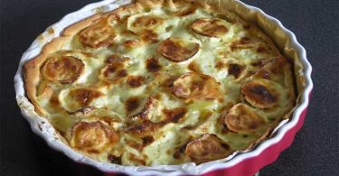 Tarte au fromage de chèvre et aux pommes de terre