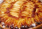 Tarte aux pommes, crème d’amande et caramel