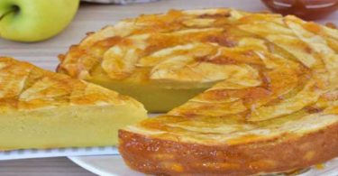 Tarte aux pommes crémeuse et fondante