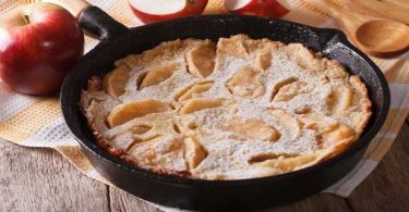 Tarte aux pommes poêlée cuite en 15 minutes