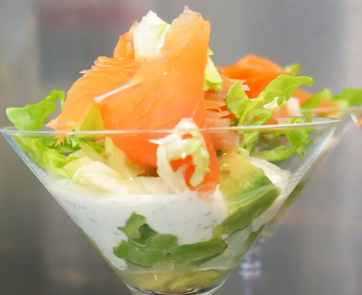 Verrine fraîcheur avocat-saumon fumé