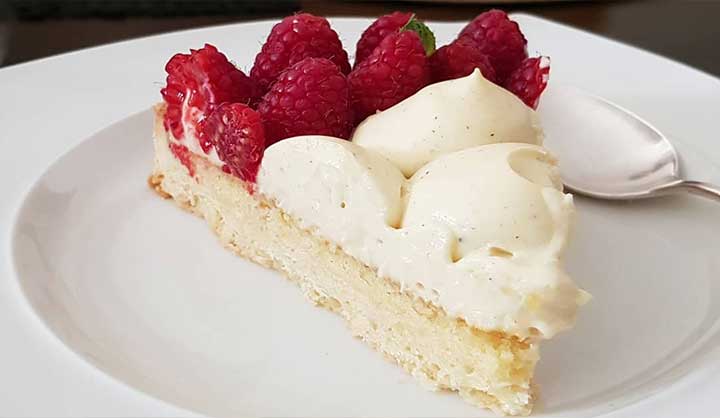 Tarte aux framboises Mascarpone